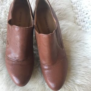 Audrey Brooke “Avignon” Cognac Leather Booties